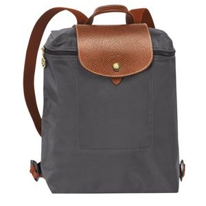 Longchamp Le Pliage backpack in gun metal